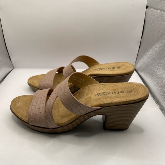 Patrizia by spring step light wood open toe heel sandals light pink  size 9 - Picture 2 of 7